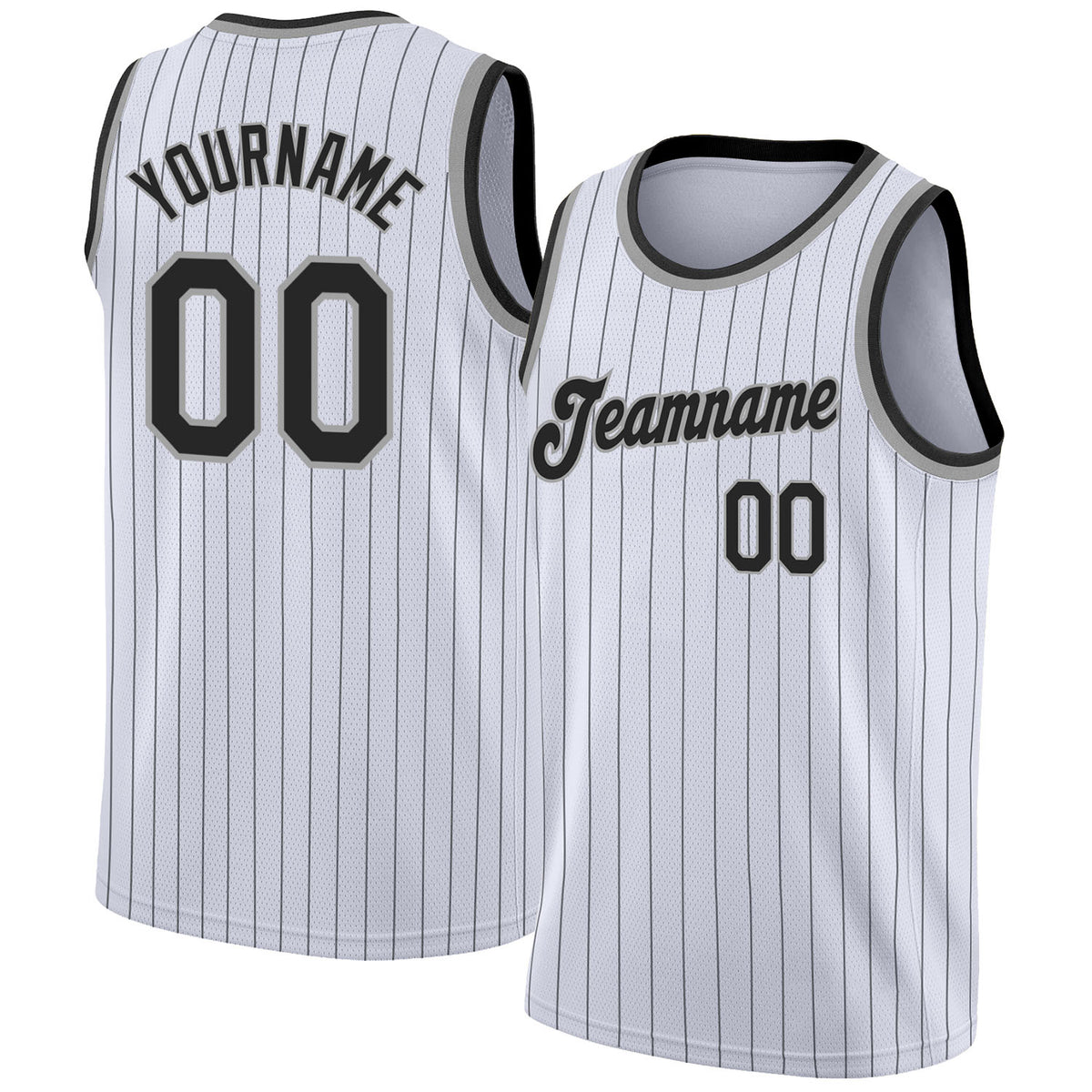 Grey/Black Pinstripe JERSEY – Shopbanditotown