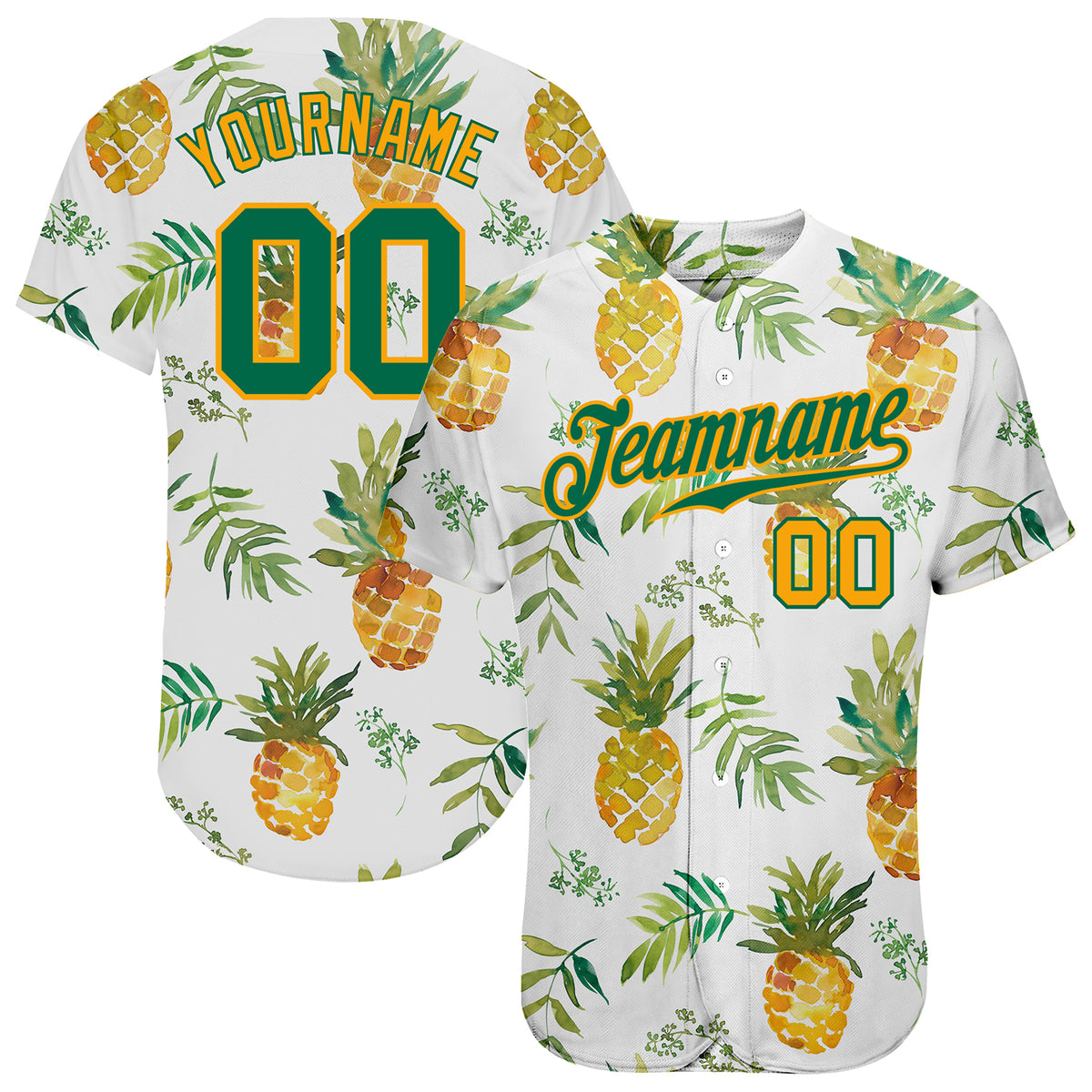 Custom Name Houston Astros Baseball Island Pineapple Pattern