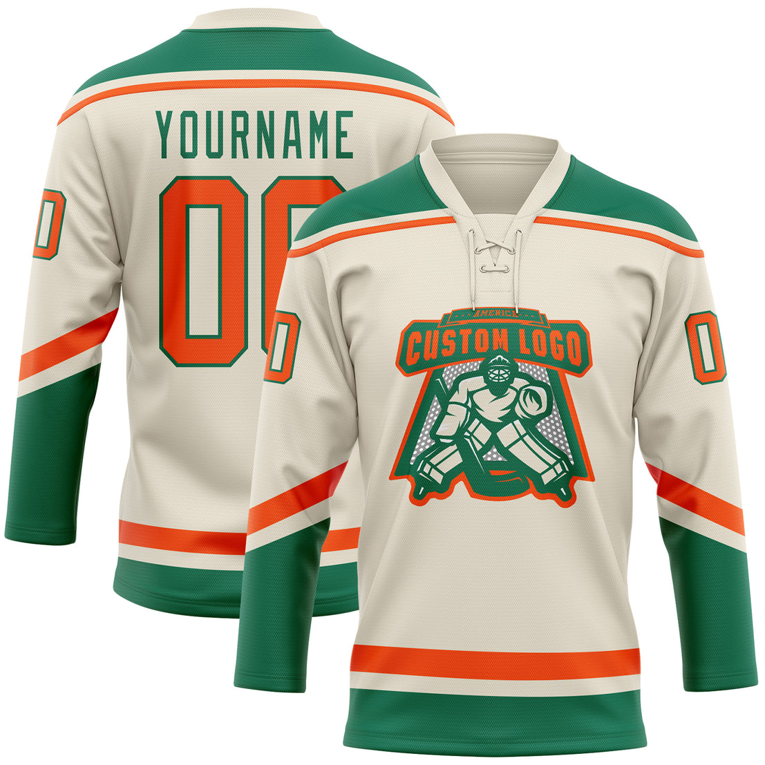 Custom Kelly Green Hockey Jerseys