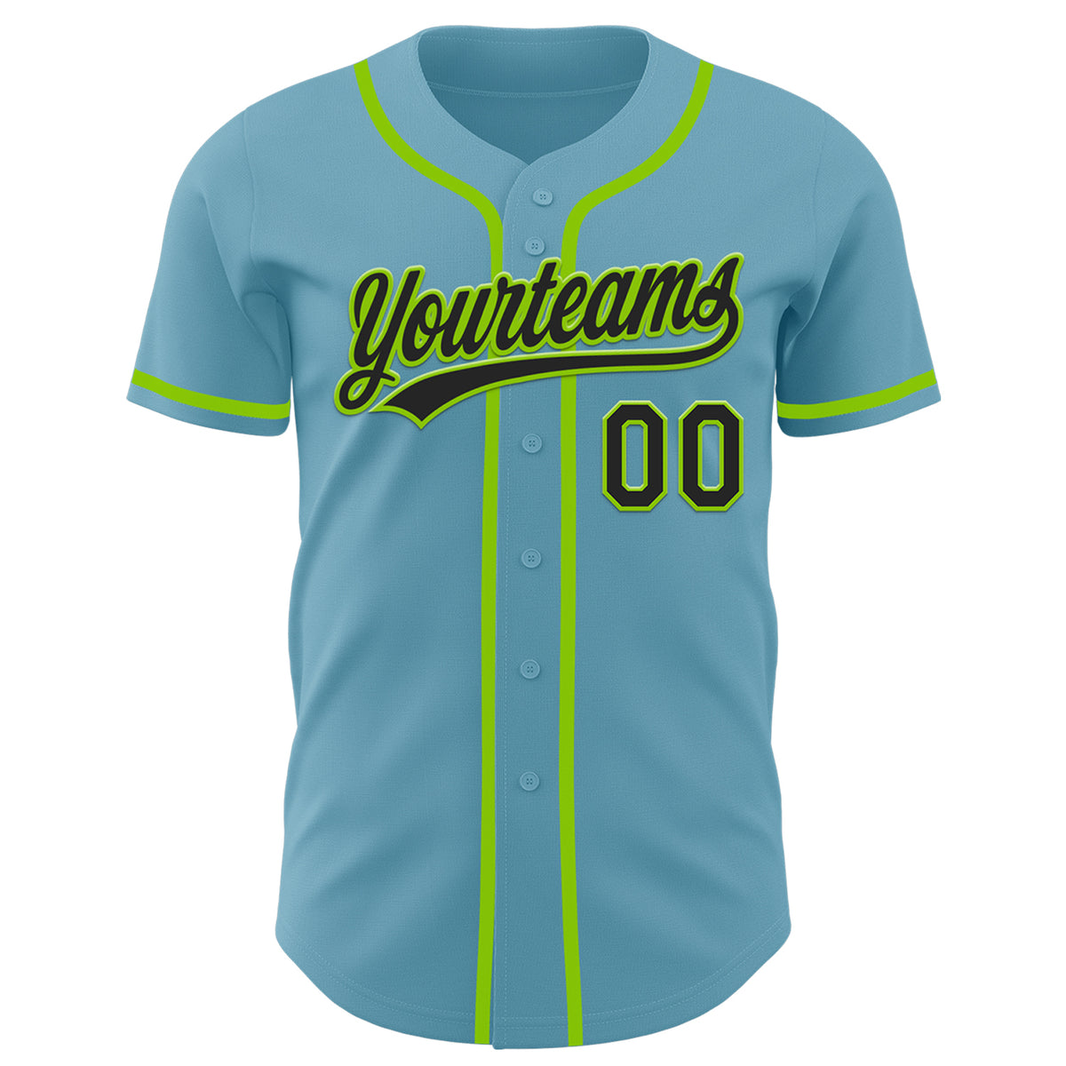 Custom Shadow Blue Black-Neon Green Authentic Baseball Jersey Discount