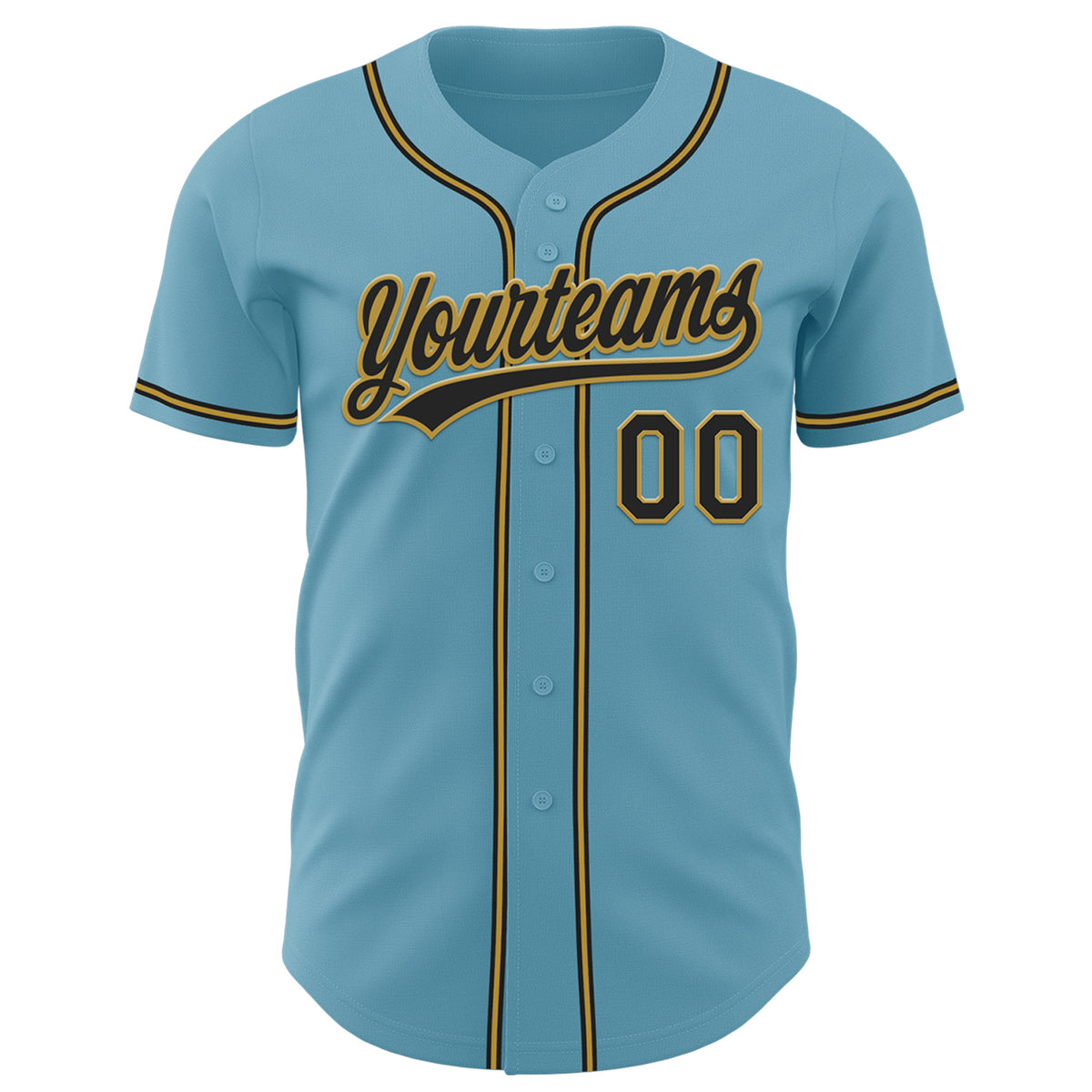 Custom Shadow Blue Black-Old Gold Authentic Baseball Jersey Discount