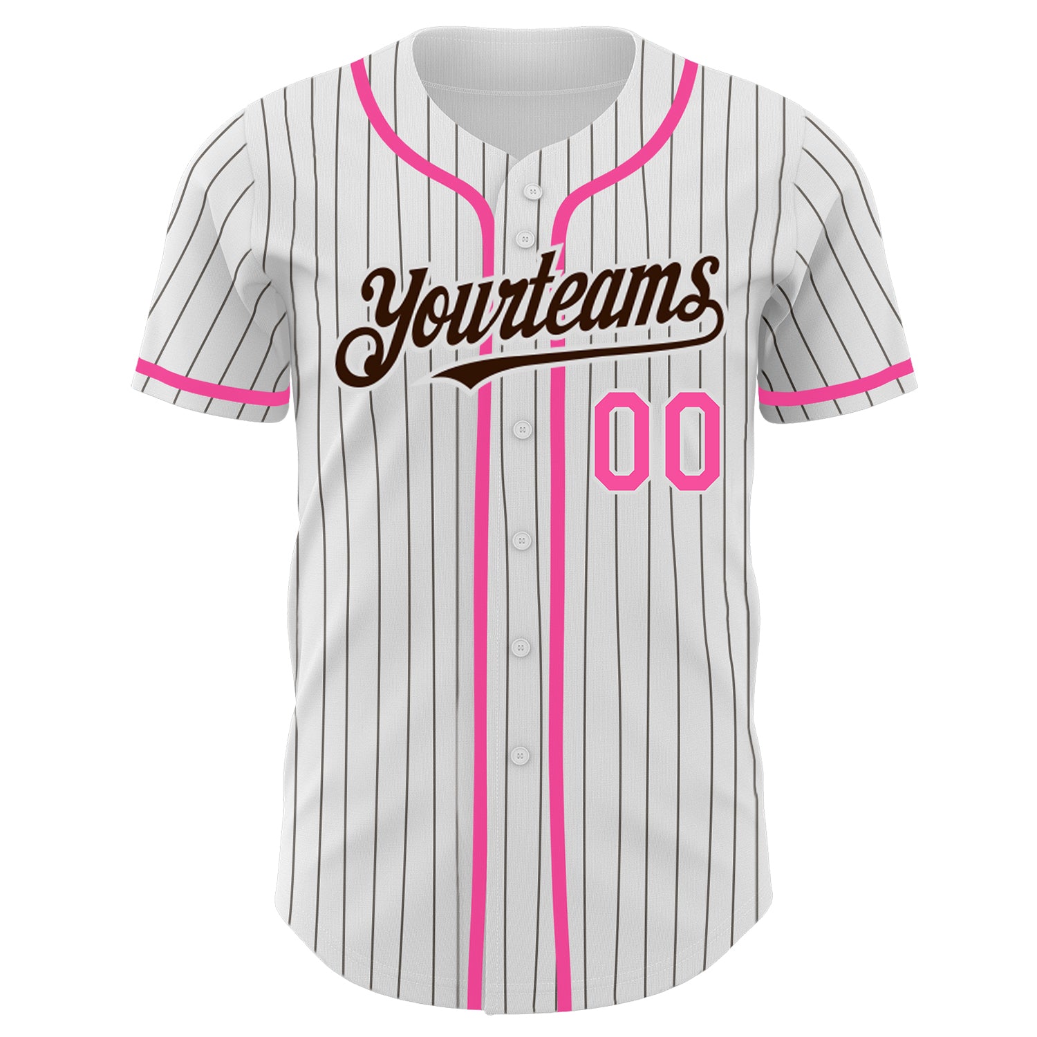 Custom Baseball Jersey White Brown Pinstripe Brown-Gold Authentic Raglan Sleeves Men's Size:XL