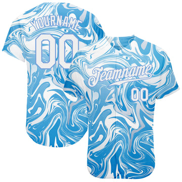 Custom 3D Pattern Design Colorful Bright Ink Splashes Authentic Baseball  Jersey