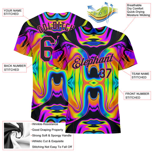 Custom Baseball Jersey 3D Pattern Design Abstract Pattern for Sport Team Authentic Men's Size:XL