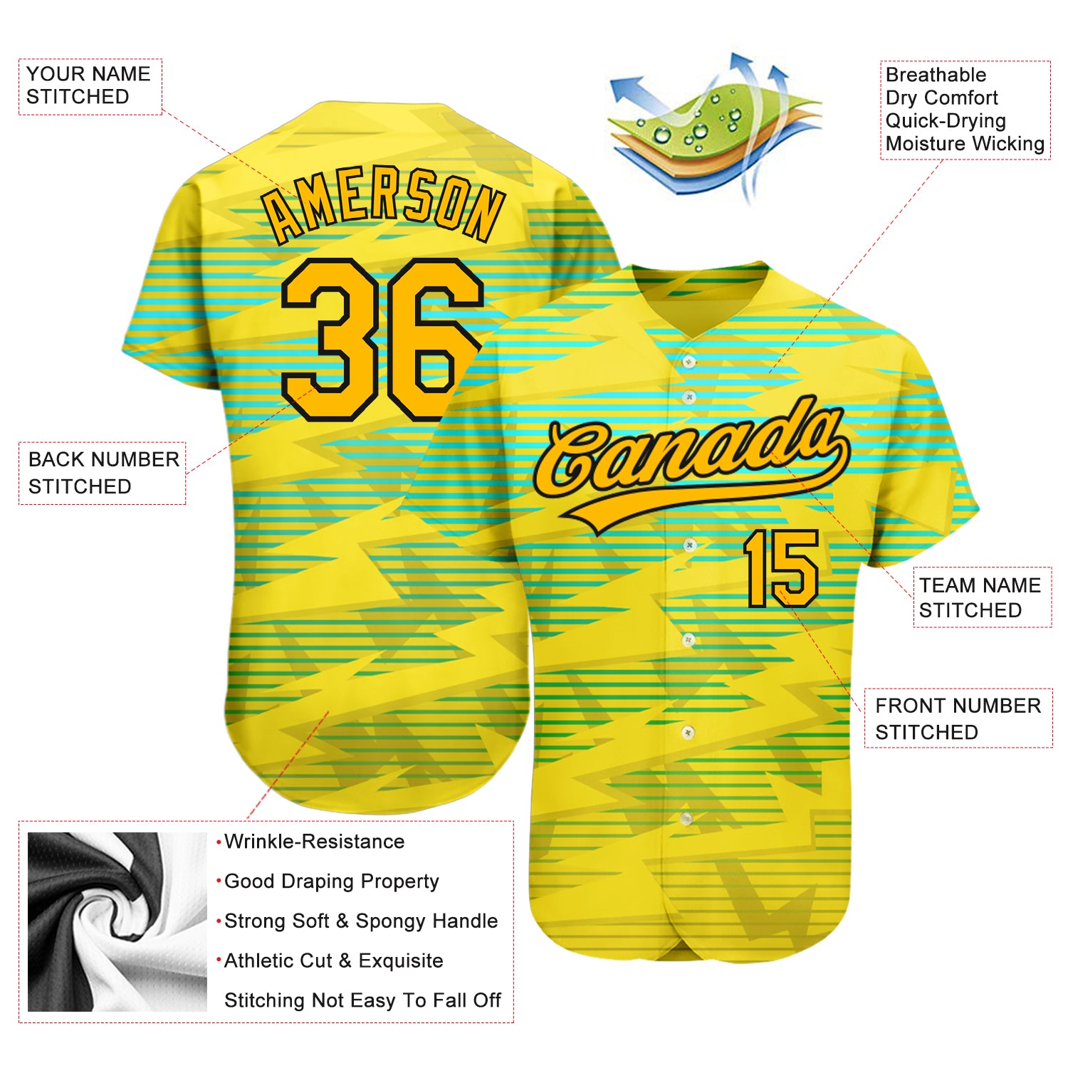 Custom Gold Gold-Black 3D Pattern Design Authentic Baseball Jersey