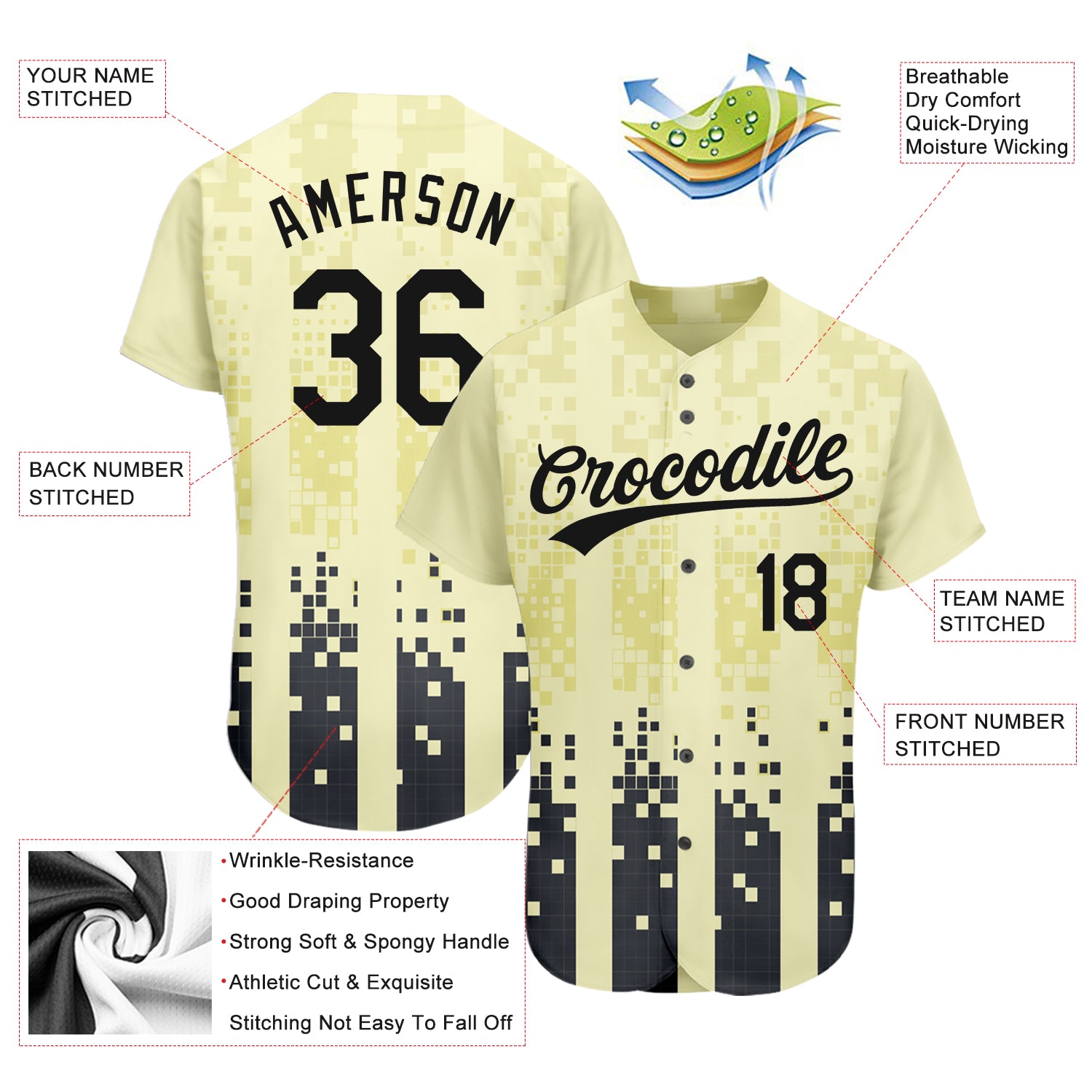 Cheap Custom 3D Pattern Design Sport Authentic Baseball Jersey