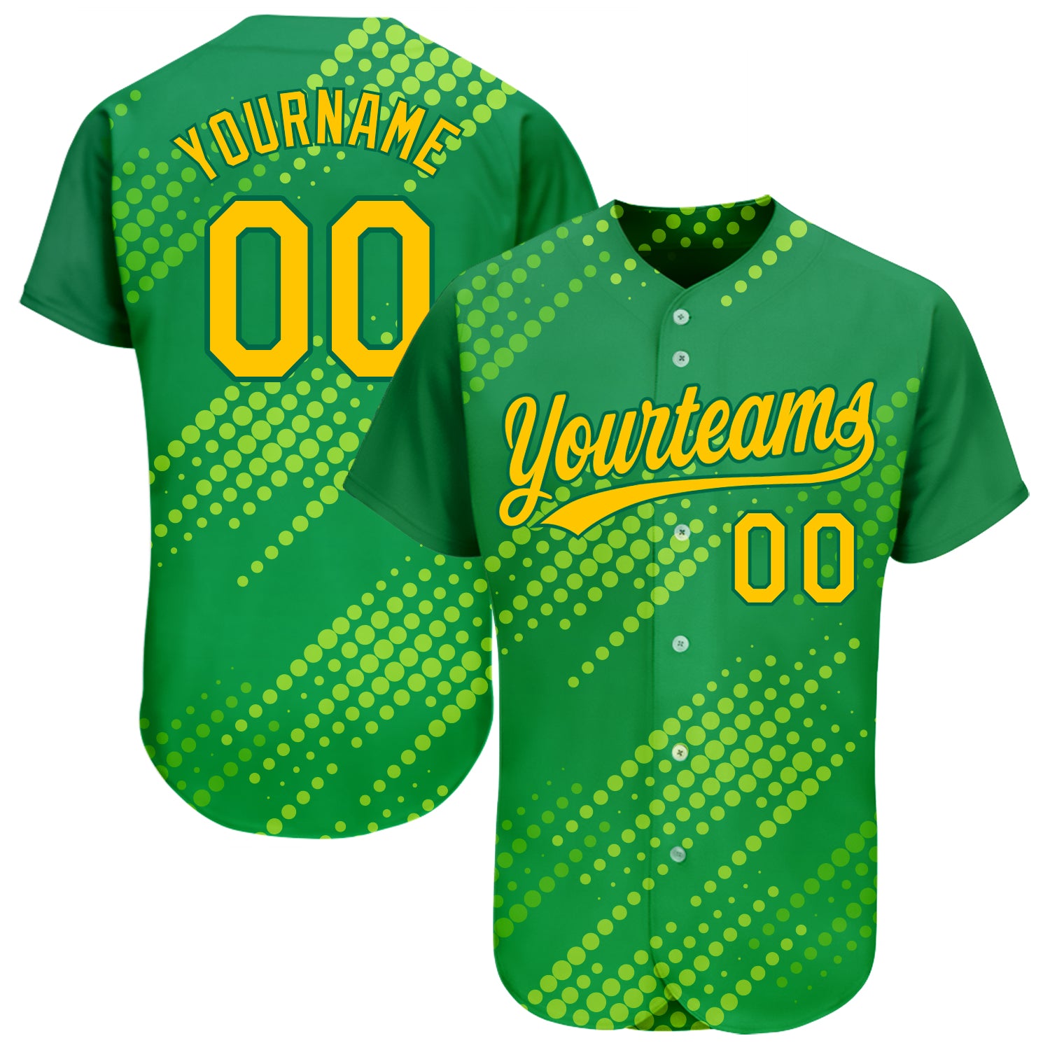 Neon green store baseball jersey