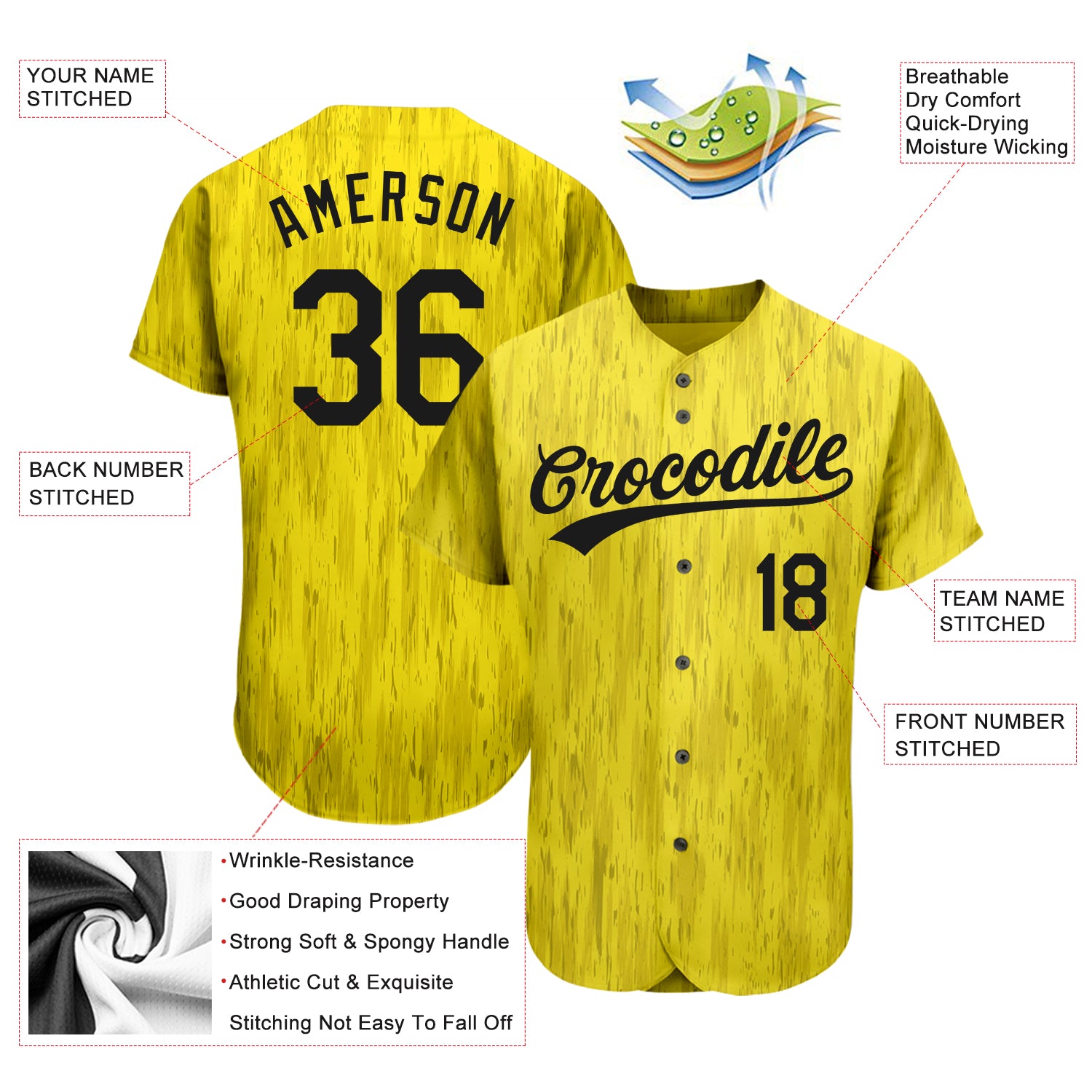 Custom Gold Gold-Black 3D Pattern Design Authentic Baseball Jersey