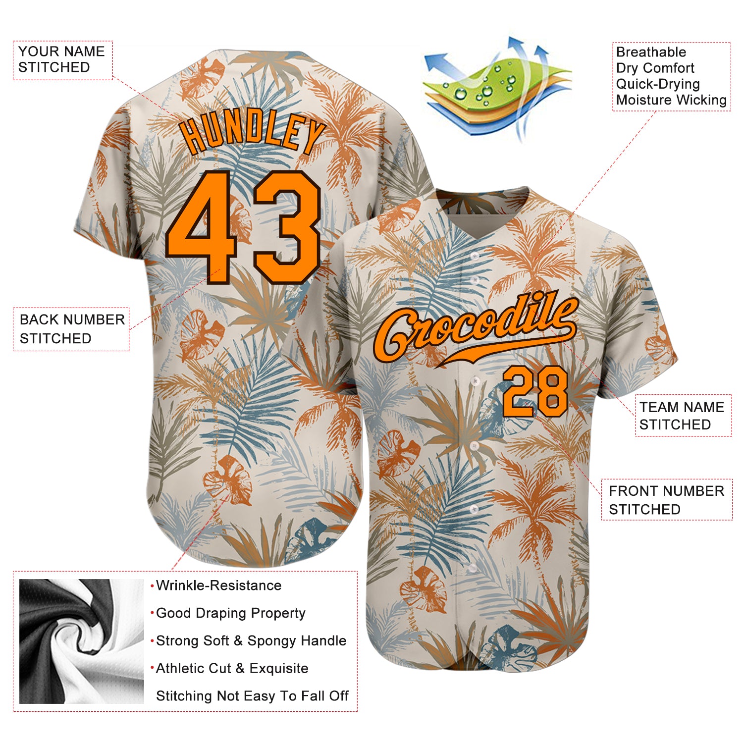 Custom Black Gold 3D Pattern Design Hawaii Palm Trees Island and Sailboat Authentic Baseball Jersey Men's Size:3XL