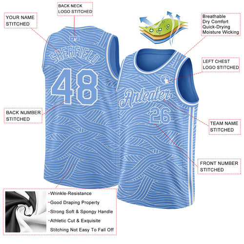Sale Build Light Blue Basketball Authentic Black Throwback Jersey White –  CustomJerseysPro