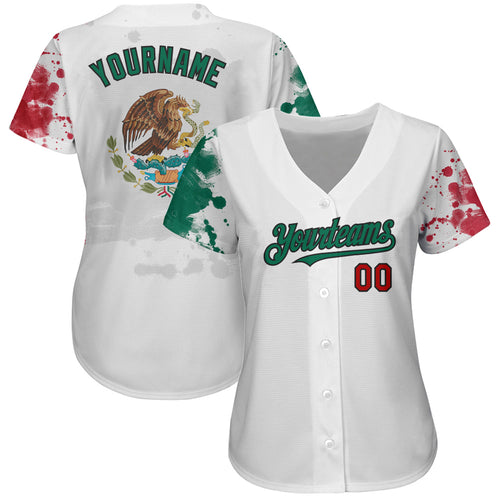 Custom Baseball Jersey Red Kelly Green-Black Authentic Gradient Fashion Women's Size:S