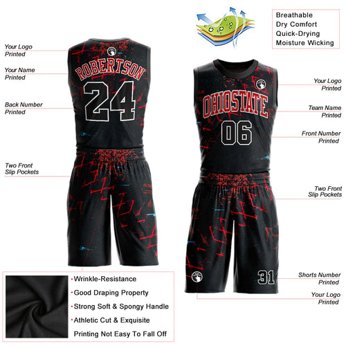 Custom Unique Design Dot Pattern High End Quality Cheap Sublimation Quick  Dry Basketball Jersey Uniform