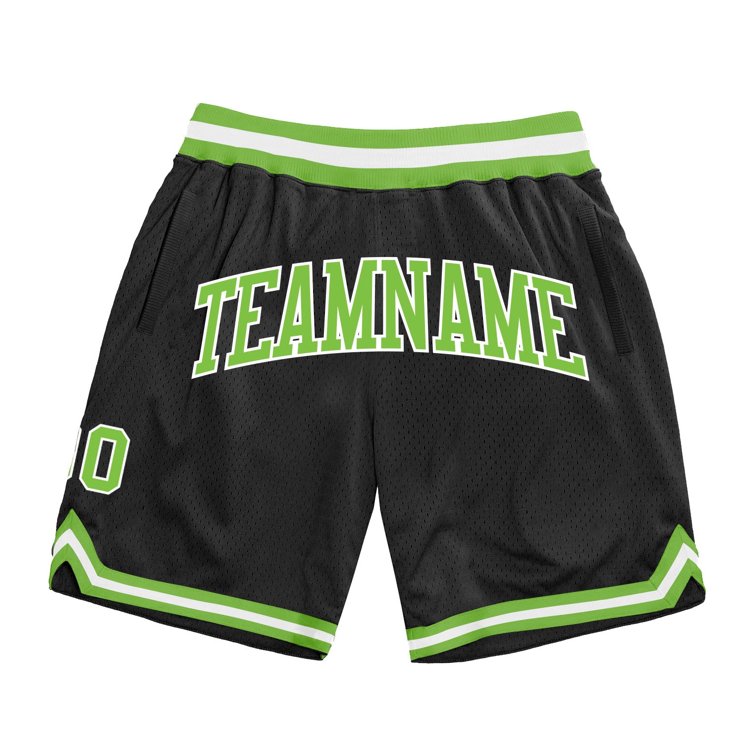 Neon green and black shorts online