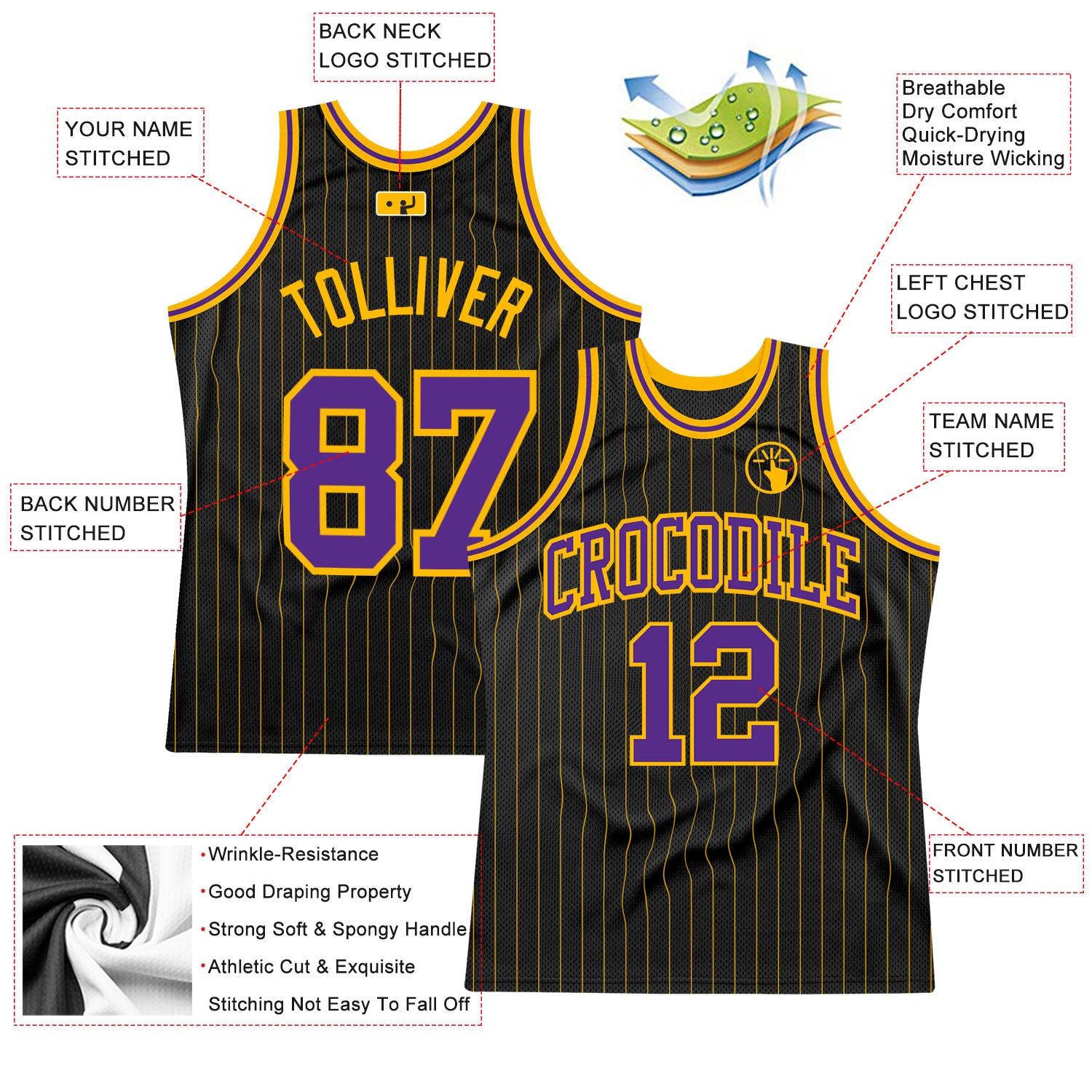 Dark violet hot sale jersey basketball