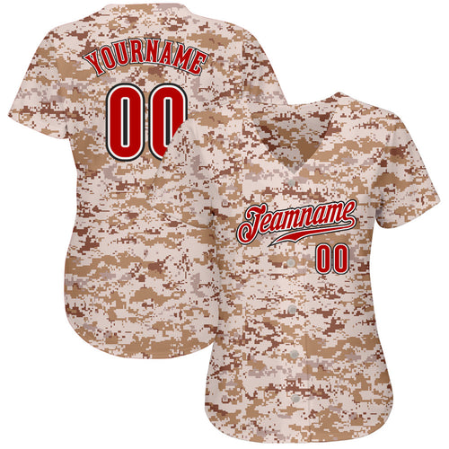 Recon Baseball Jersey - Black / Red Camo