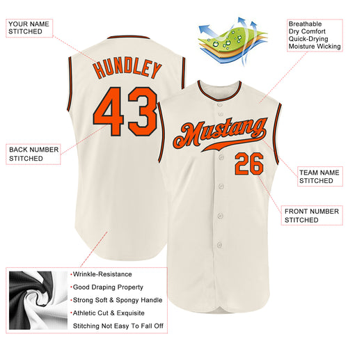 From $24.99 • Aitrony Custom Orange Black-Cream Baseball Jersey