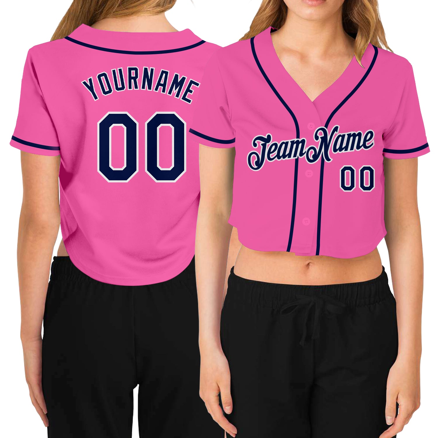 Youth Classic Pinstripe V-Neck Baseball Jersey