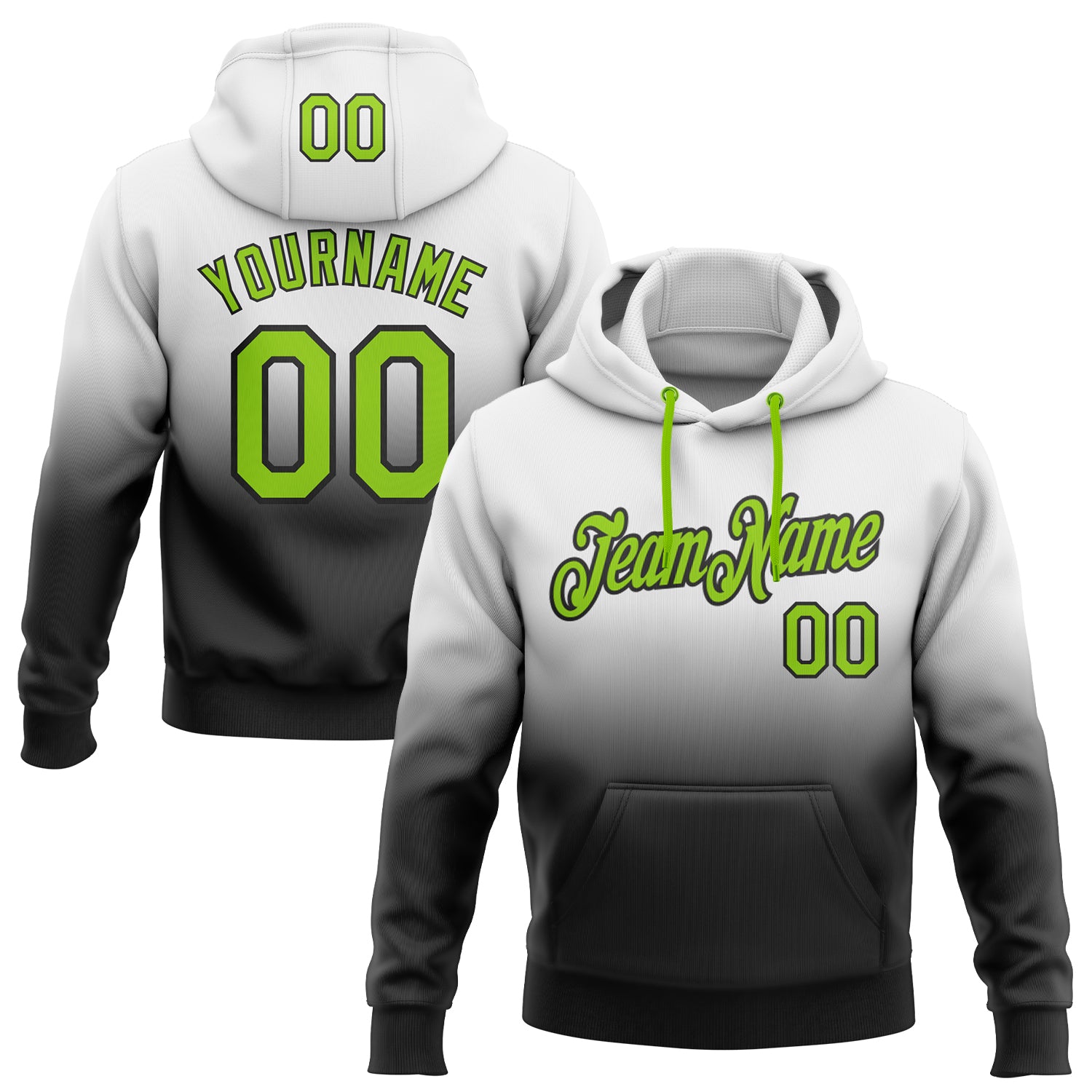 Custom Neon Green Hoodies, Neon Green Mens Hoodie