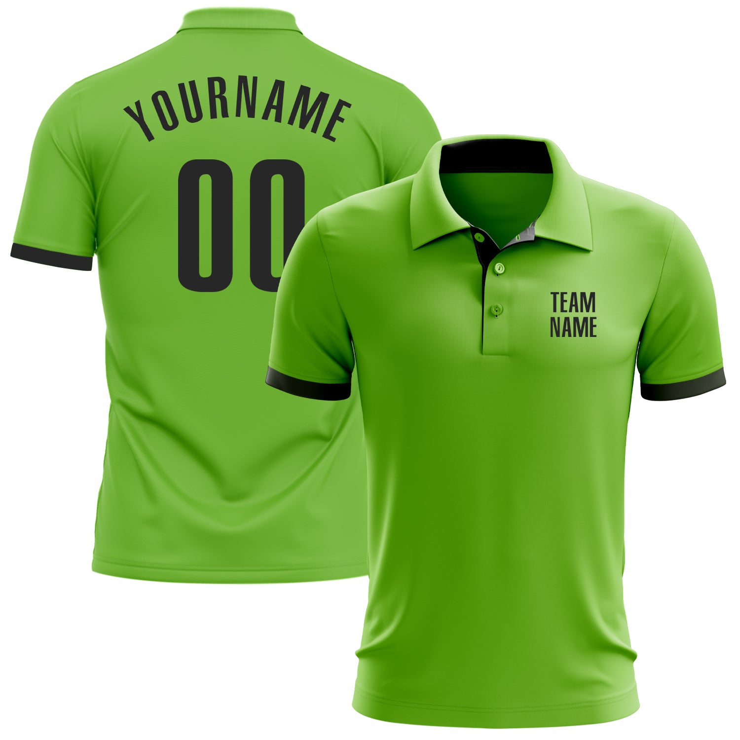 lime green polo shirt