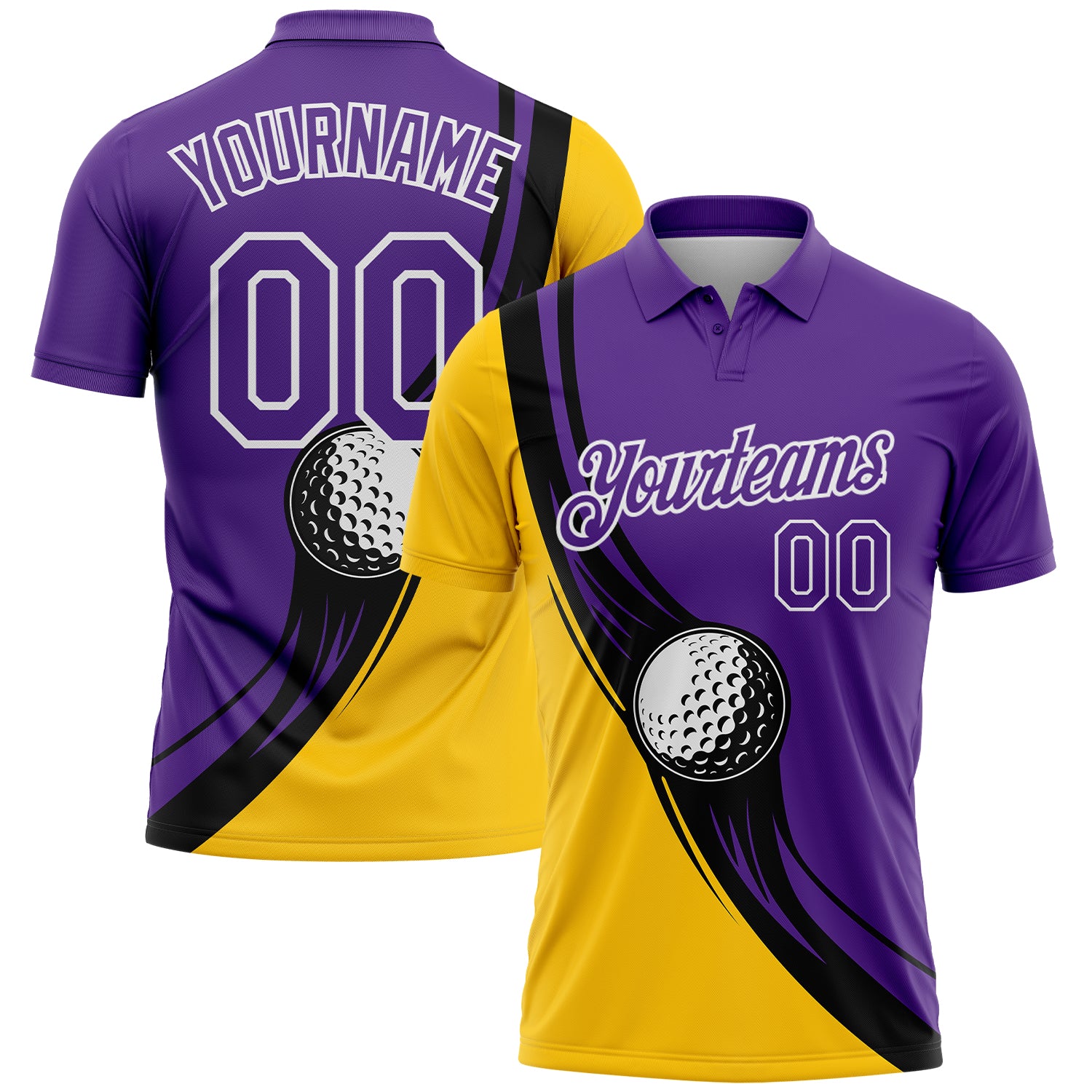 Purple and best sale yellow polo shirt