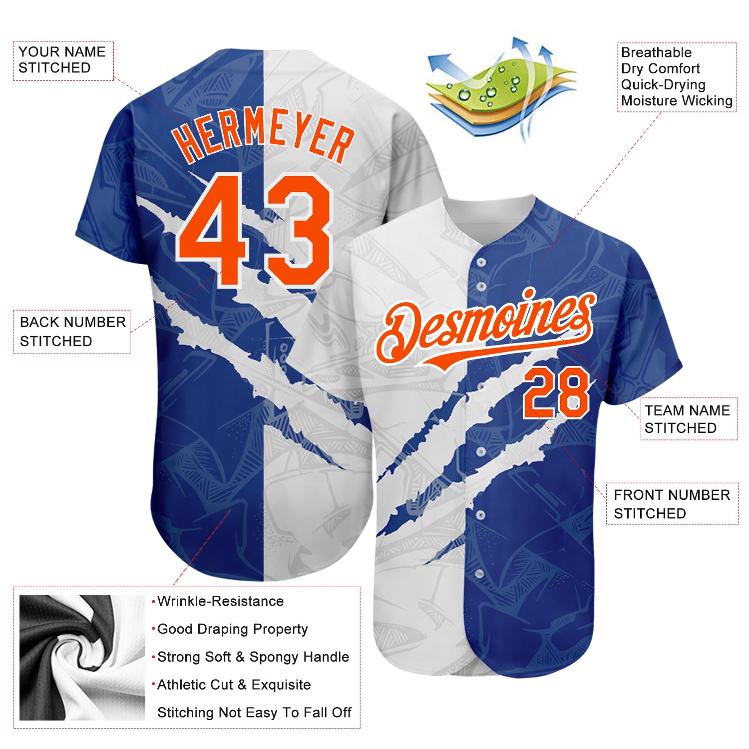 Custom Baseball Jersey City Cream Brown-Orange 3D Pattern Design Rabbit Authentic Men's Size:XL