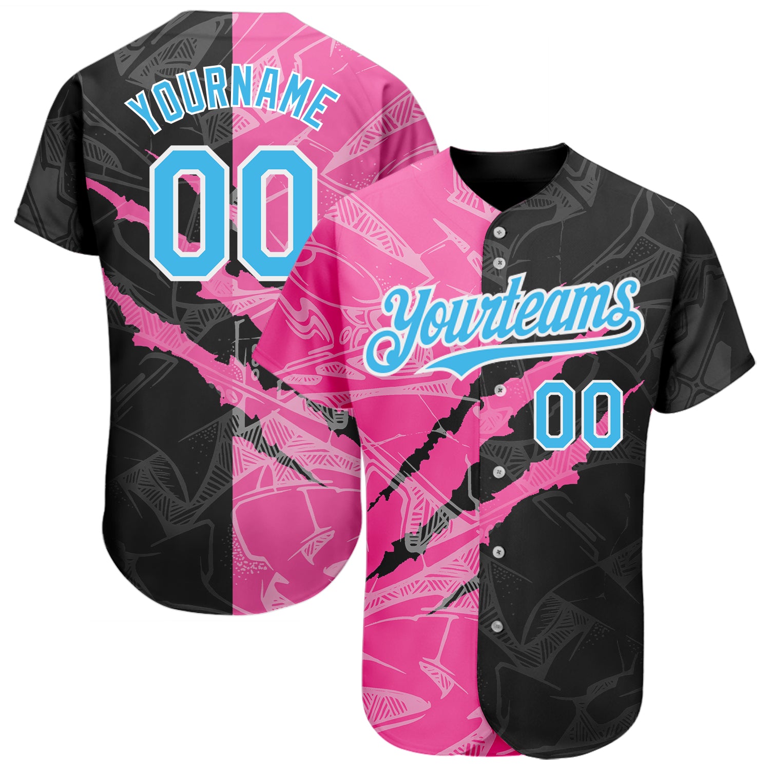  Custom Baseball City Night Skyline Jerseys 3D Printing