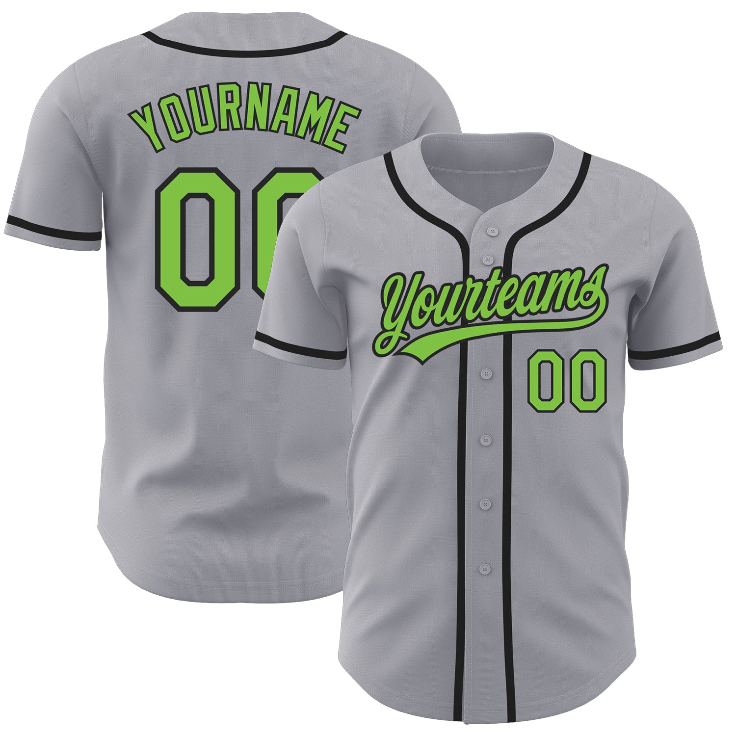 Custom White Neon Green-Pink Authentic Baseball Jersey Discount