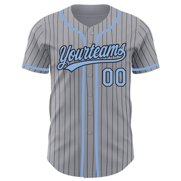 Unisex Full Button Plain Grey Silver Custom Baseball Jerseys | YoungSpeeds