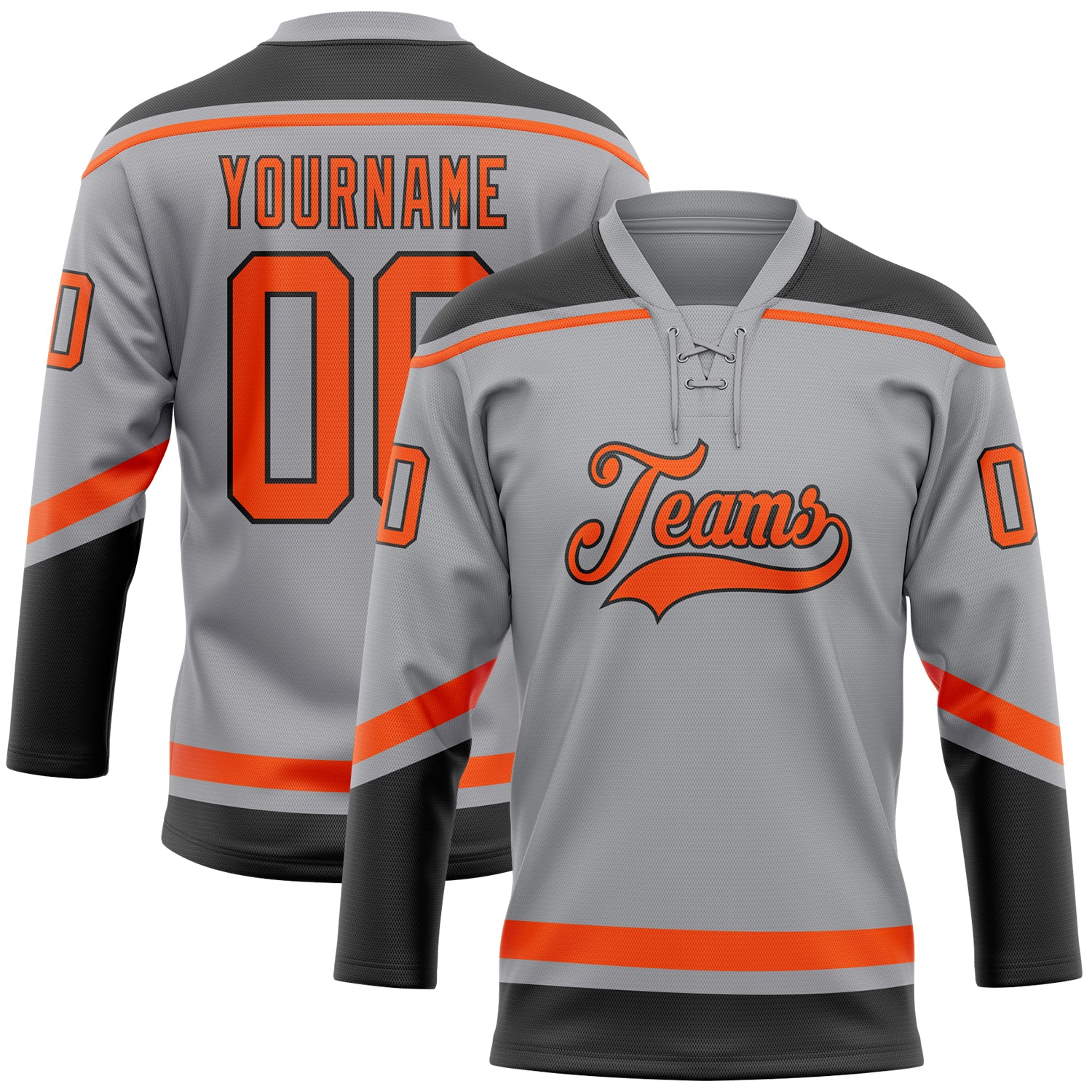 Custom Gray Black-Maroon Hockey Jersey Discount