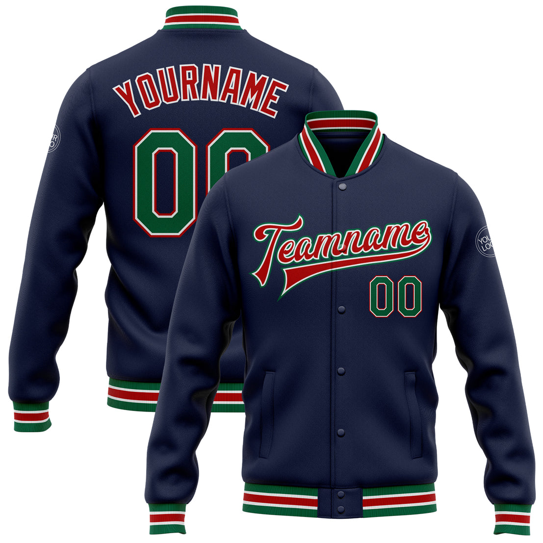 Progressives Varsity Jacket (Red, Blue