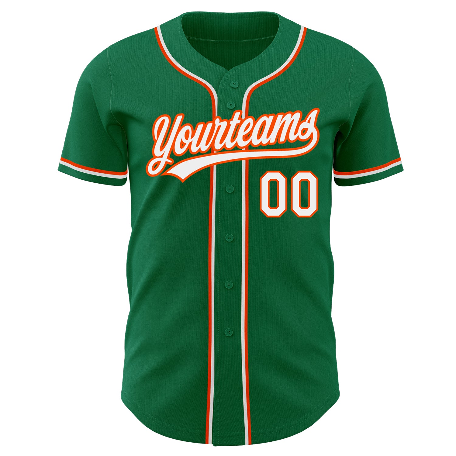 Custom Orange Kelly Green-White Authentic Two Tone Baseball Jersey Discount