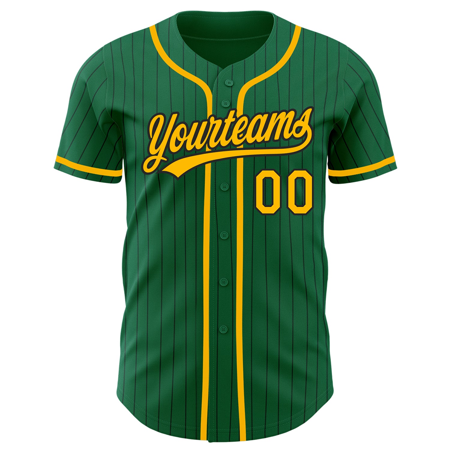 Cheap Custom Gold Black Pinstripe Kelly Green-White Authentic Baseball  Jersey Free Shipping – CustomJerseysPro