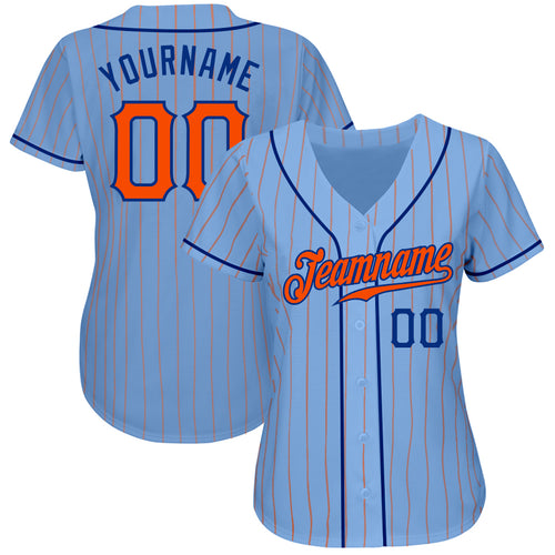 Cheap Custom Light Blue Orange-Royal Authentic Baseball Jersey Free  Shipping – CustomJerseysPro