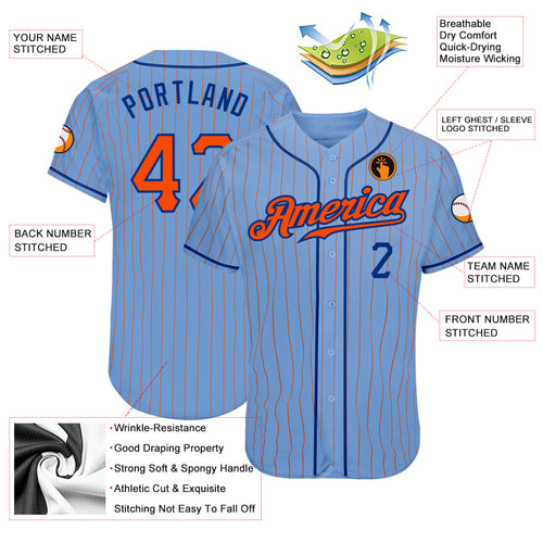 Personalized Donald Blue Baseball Jersey - Tagotee