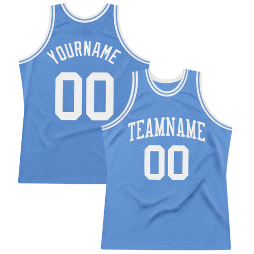 Sale Build Light Blue Basketball Authentic Royal Throwback Jersey White –  CustomJerseysPro