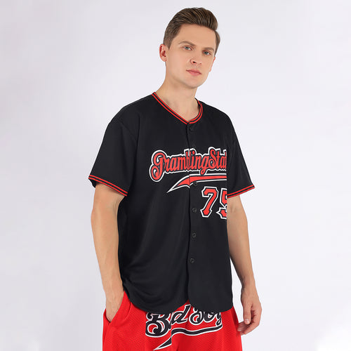 Sale Build White Baseball Authentic Black Jersey Red – CustomJerseysPro