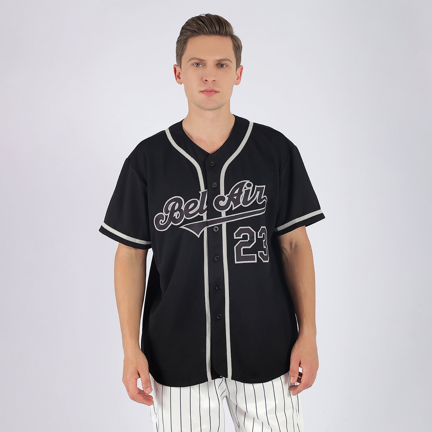 Custom Black Red-Gray Authentic Split Fashion Baseball Jersey Fast