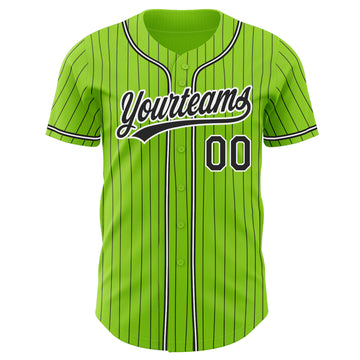 Cheap Custom Neon Green Black Pinstripe Purple Authentic Baseball Jersey  Free Shipping – CustomJerseysPro