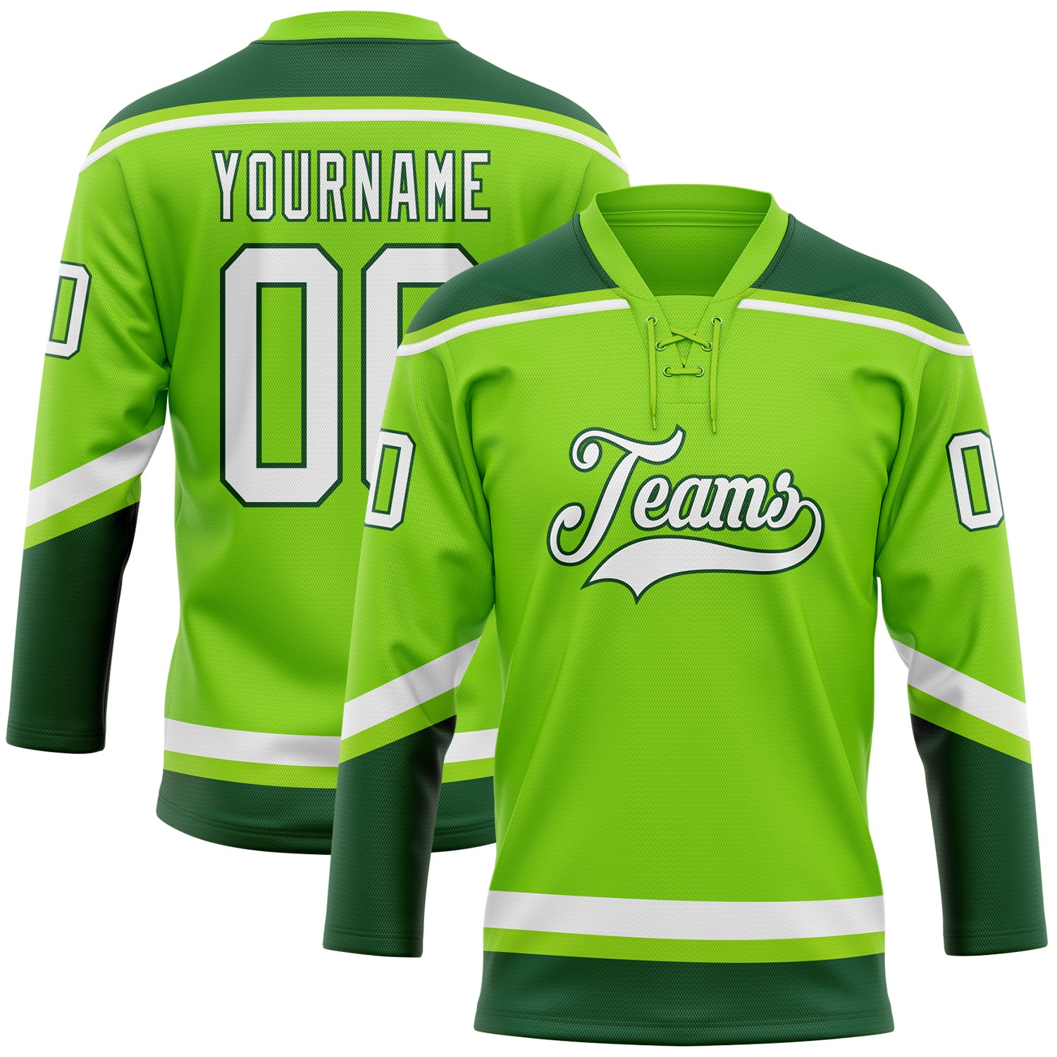 Green sales hockey jersey