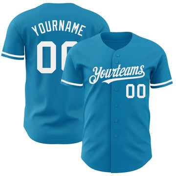Custom Baseball Panther Blue Baseball Jerseys, Baseball Uniforms For ...