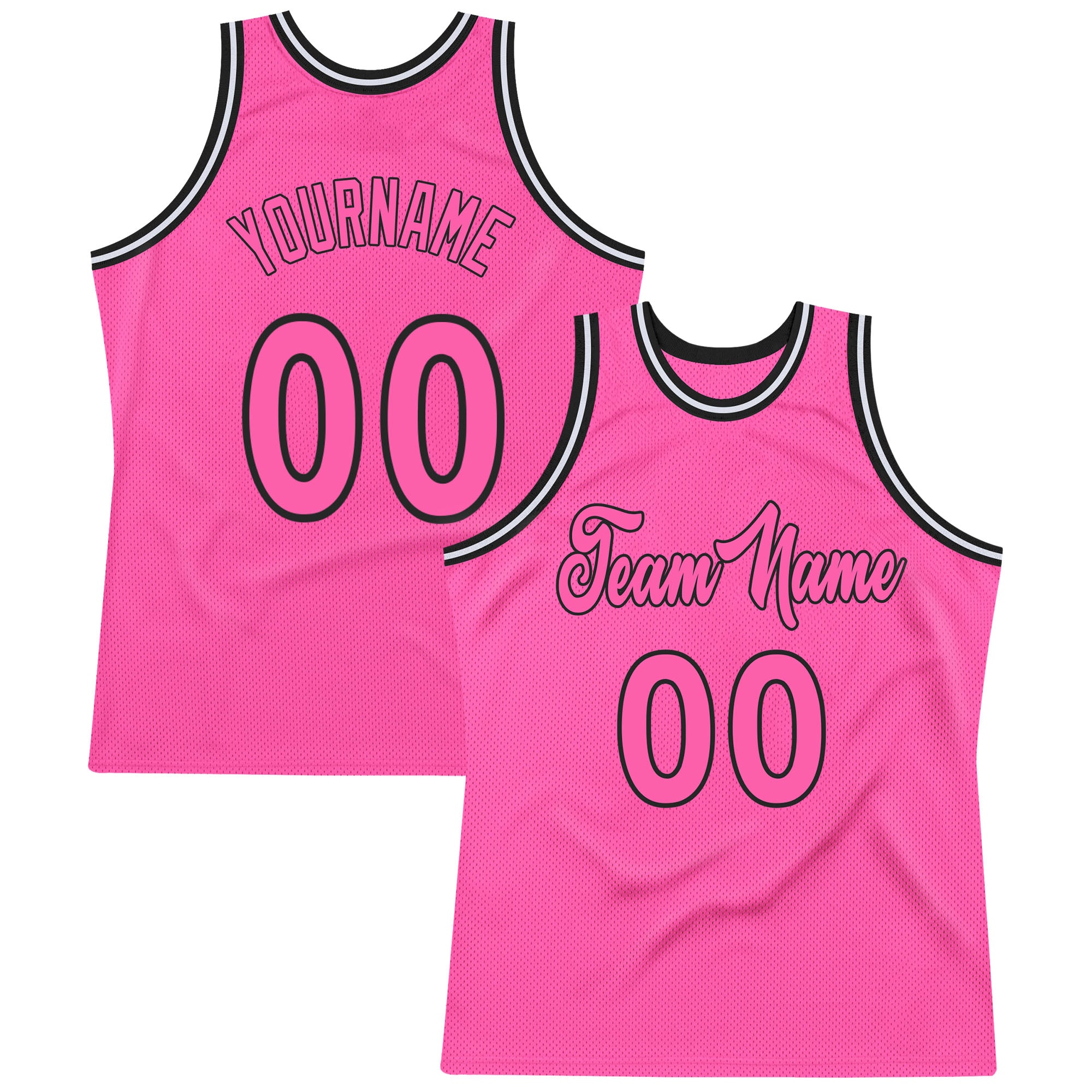 Pink and cheap black basketball jersey