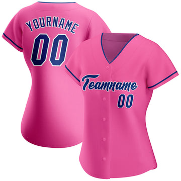 Custom Team Contrast Color Pink & Blue Baseball Jersey – Tonton Online Store