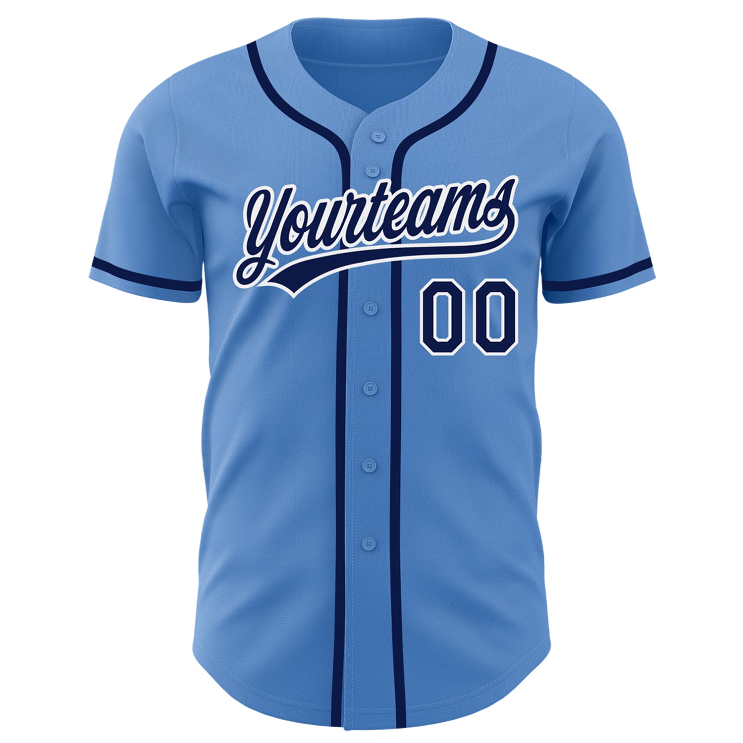 Custom Powder Blue Navy-White Baseball Jersey – CustomJerseysPro