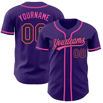 Cheap Custom Aqua Purple Pinstripe Purple-White Authentic Baseball Jersey  Free Shipping – CustomJerseysPro