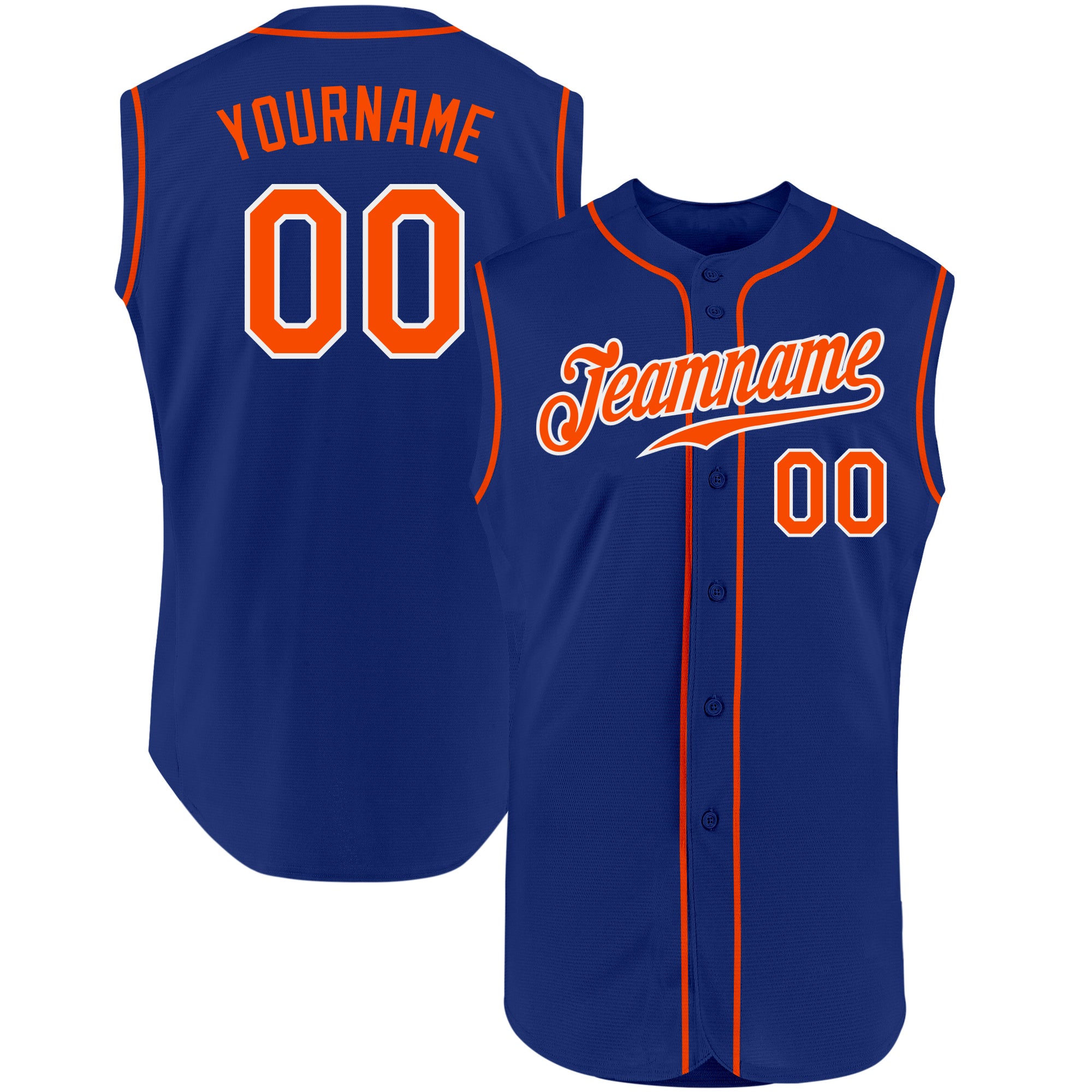 Custom Royal Orange-White Authentic Baseball Jersey – CustomJerseysPro