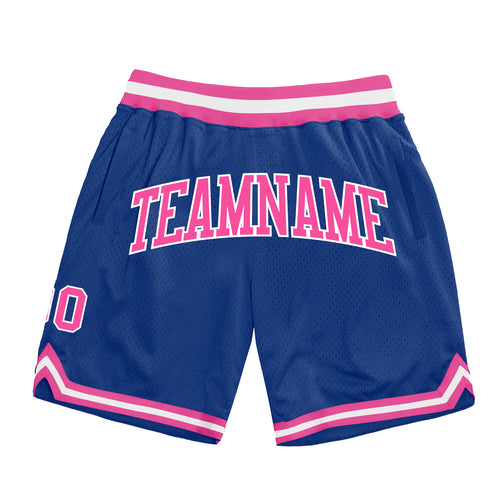 Cheap Custom Pink Green-White Authentic Throwback Basketball