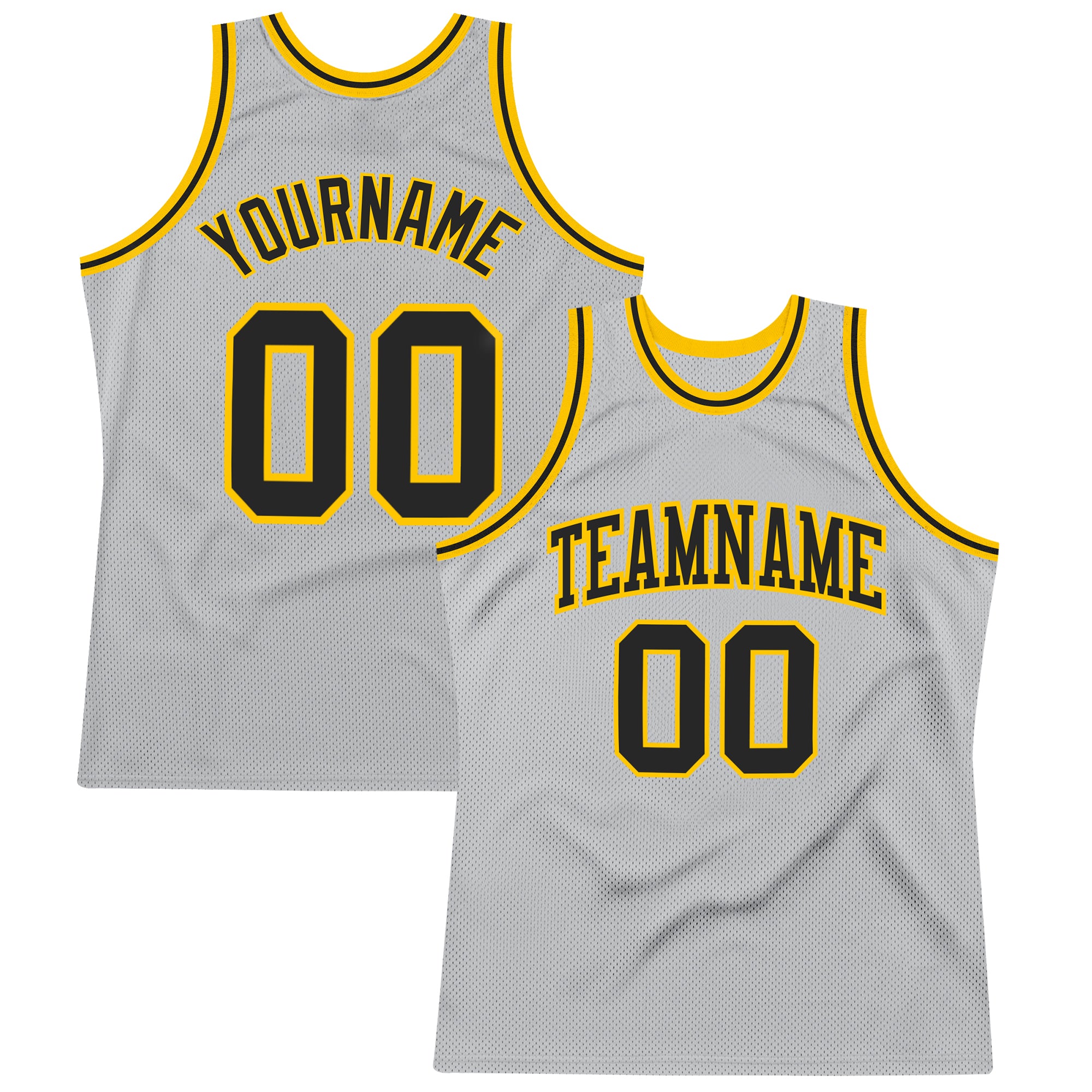 Men's Basketball T-Shirt / Jersey TS900 - Black/Grey/Gold