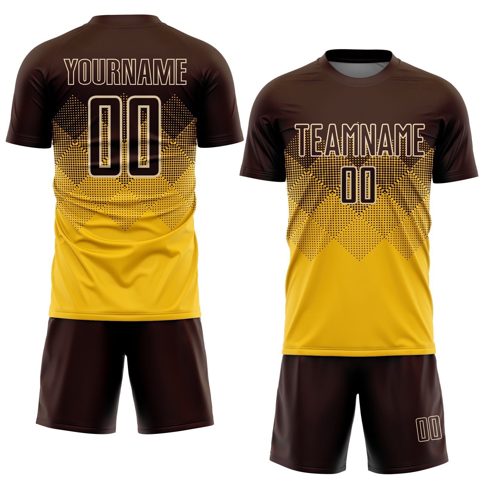 Custom Brown Bay Orange-White Sublimation Soccer Uniform Jersey