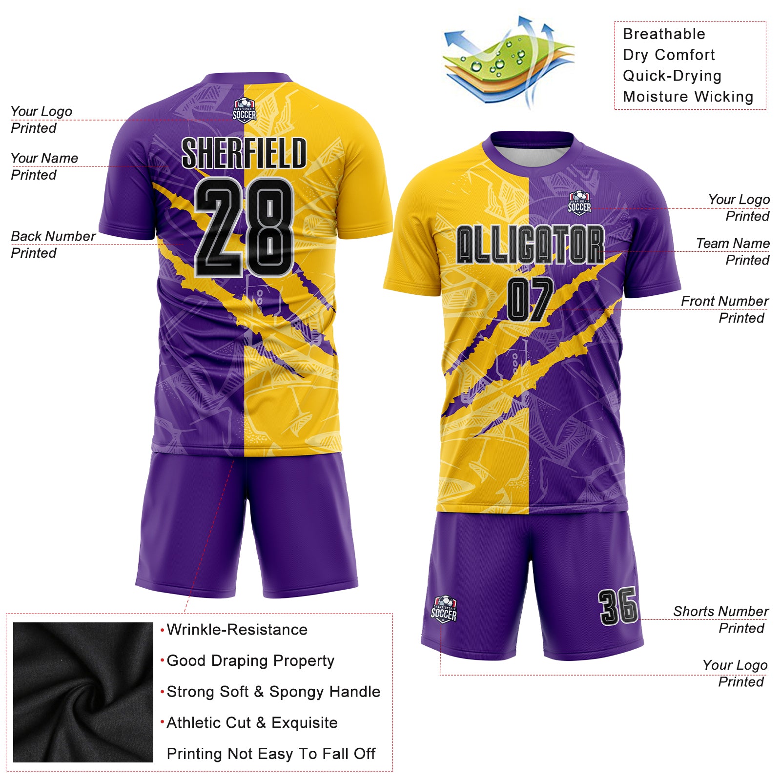 Purple and 2024 yellow jersey