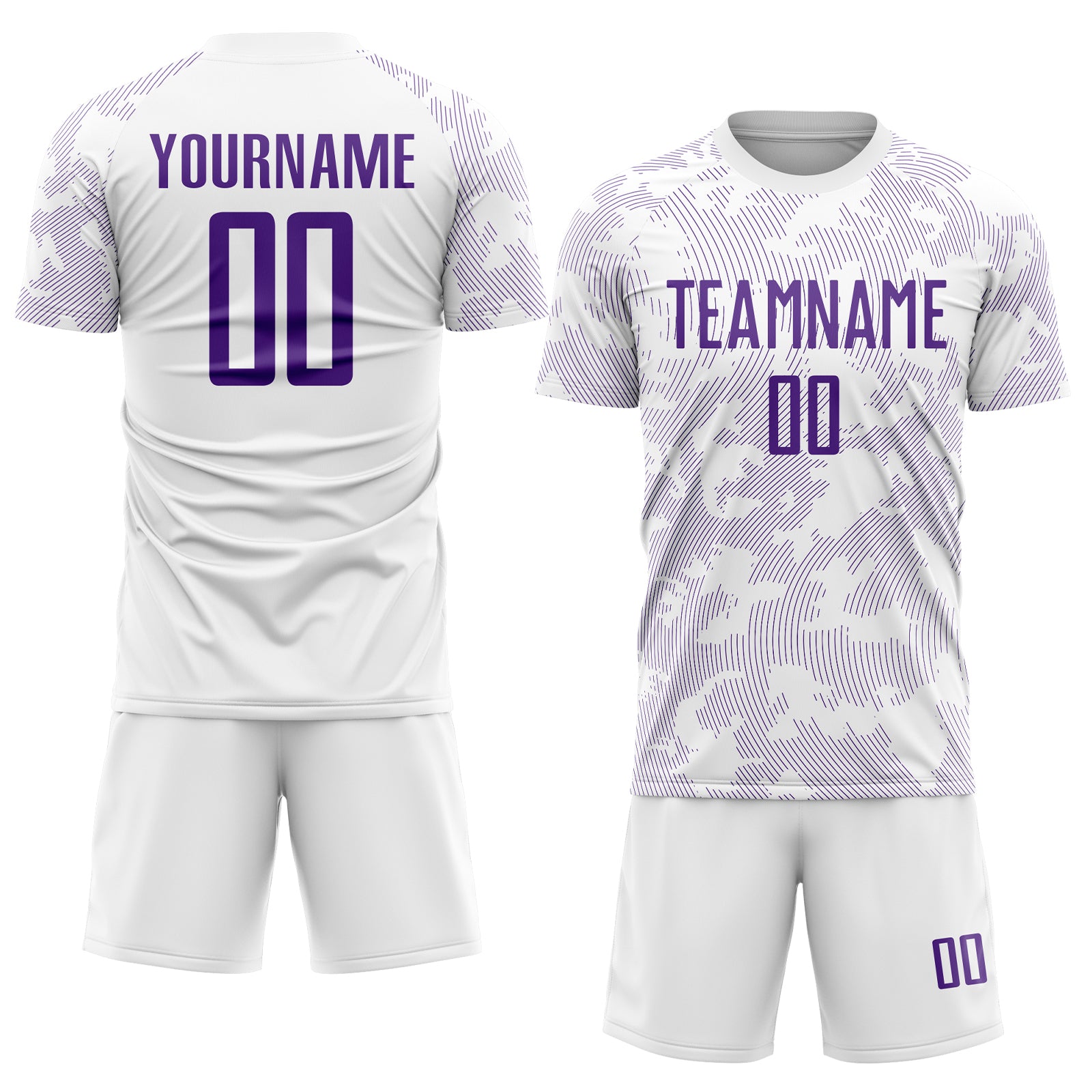 Custom Purple White Sublimation Soccer Uniform Jersey Discount